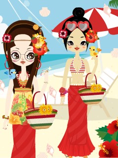 My bff pupe and I on the beach.
